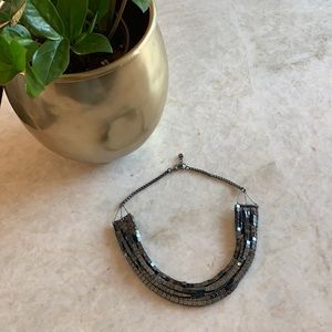 Black and Pewter color necklace